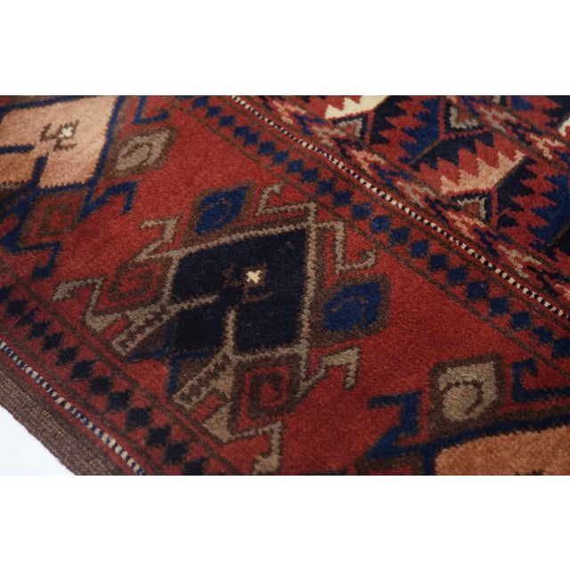 Semi Antique Hand Made Afghani Afghanestan Rug For Sale In Washington DC - Image 6 of 14