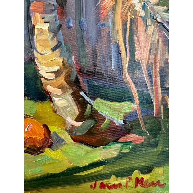 Impressionist "Jamaica Coconuts" Impressionist Landscape Oil Painting by James P. Kerr For Sale - Image 3 of 4