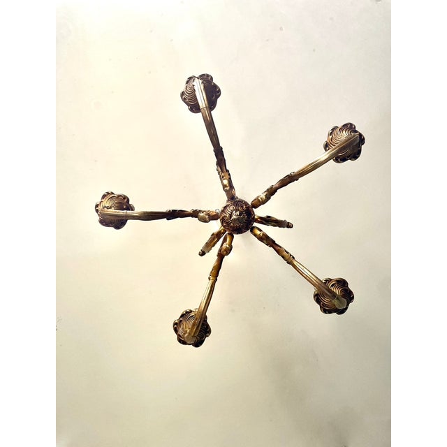 Louis XV Gilt Bronze Cage Chandelier, 1950s For Sale - Image 6 of 12