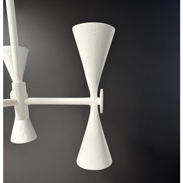 Organic Modern Plaster of Paris Geometric Chandelier, Villette Chandelier For Sale - Image 9 of 13