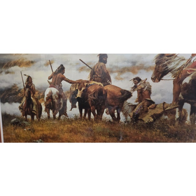 The Ploy by Renowned Western Artist Howard Terpning 1978 Print Signed and Numbered 190/1000 With Coa For Sale - Image 4 of 10