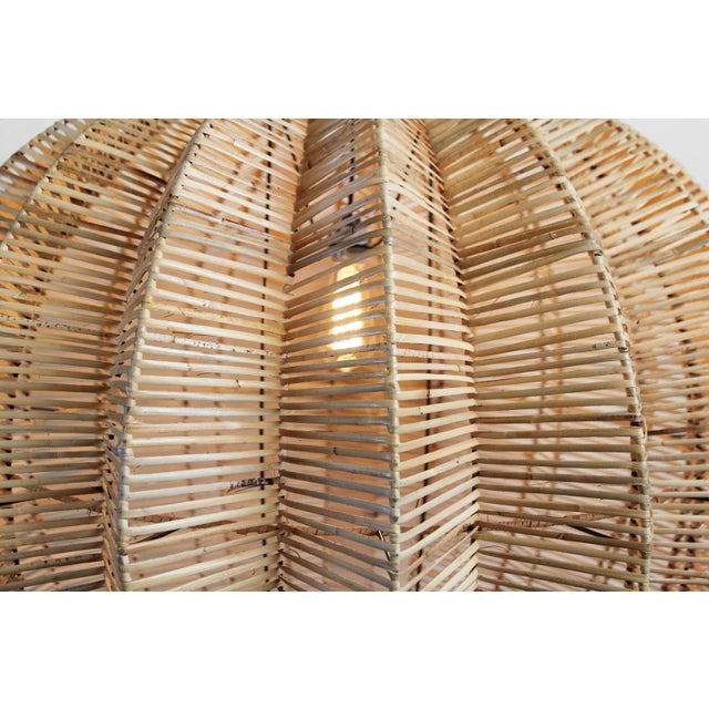 2020s Contemporary Raw Rattan Starfruit Lantern Large For Sale - Image 5 of 9
