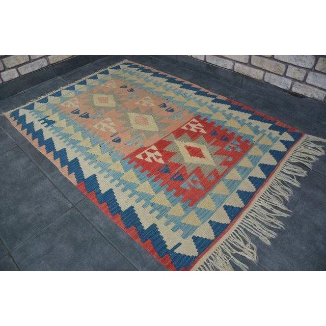 Turkish handwoven Vintage handwoven anatolian rug