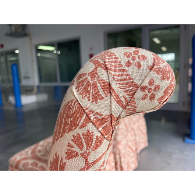 Vintage Parsons Style Dining Chairs, Set of Six, Skirted, Custom Upholstery For Sale - Image 11 of 12