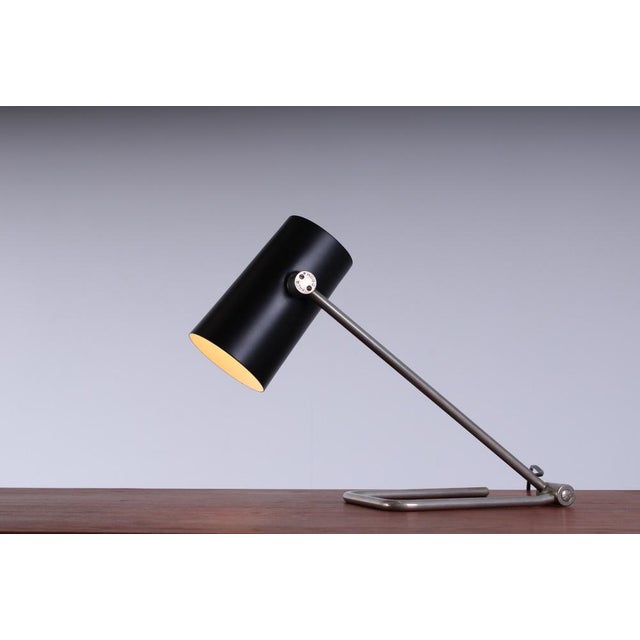 Black Adjustable Black Tube Metal Table Lamp by Hala Dbgma, 1950s For Sale - Image 8 of 18