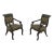 Pair Regency Style Open Armchairs W. Striped Upholstery For Sale