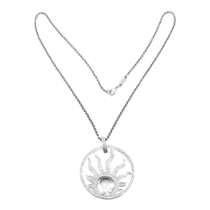 Chopard Happy Diamond Sun 18K White Gold Pendant Necklace