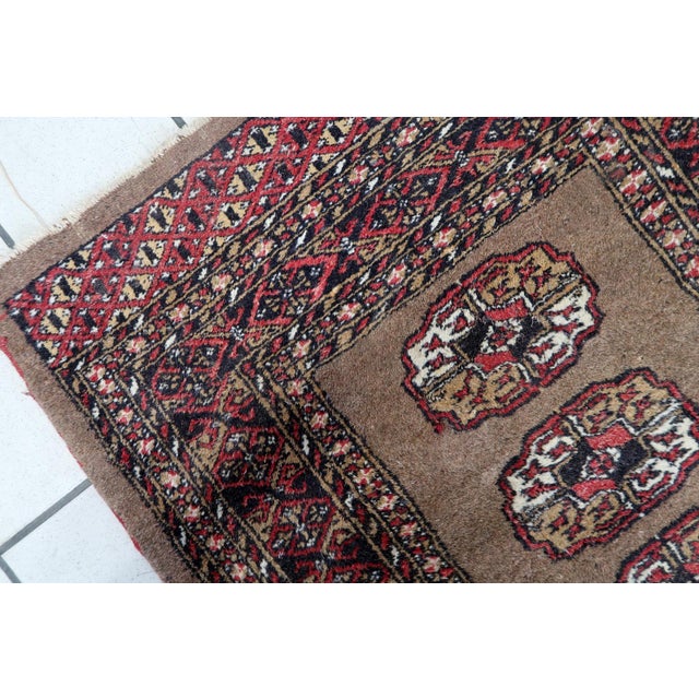 1920s, Antique Uzbek Bukhara Handmade Rug 2.7' X 4' For Sale - Image 9 of 11