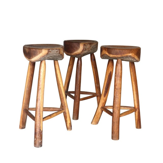 Vintage French Stools, 1960s, Set of 3 For Sale - Image 11 of 11