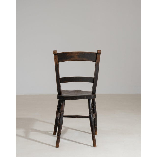 Brown 19th Century France Brown Wood Lounge Chair For Sale - Image 8 of 11