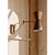 Mid-Century Modern Gable Swing Arm Sconce, Antique Natural Brass with Russet Shade For Sale - Image 3 of 8