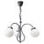 French Art Deco Nickel-Plated 3-Arm Chandelier with White Opaline Glass Globes For Sale - Image 10 of 10