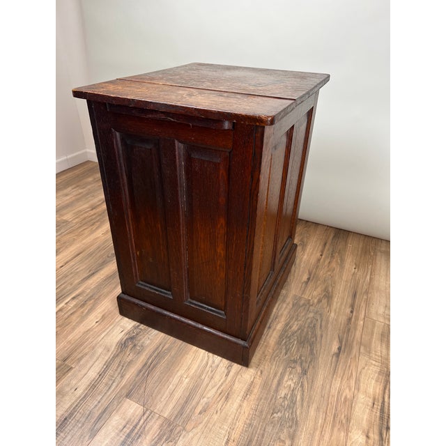 Traditional Antique Oak Four Drawer Office File C. 1920 For Sale - Image 3 of 7