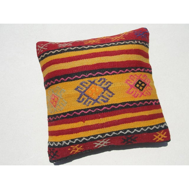 Art Deco Turkish Kilim Decorative Pillow Cover For Sale - Image 3 of 13