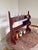 Primitive Folk Art Sculptural Wall Shelf in Red Paint For Sale - Image 18 of 18
