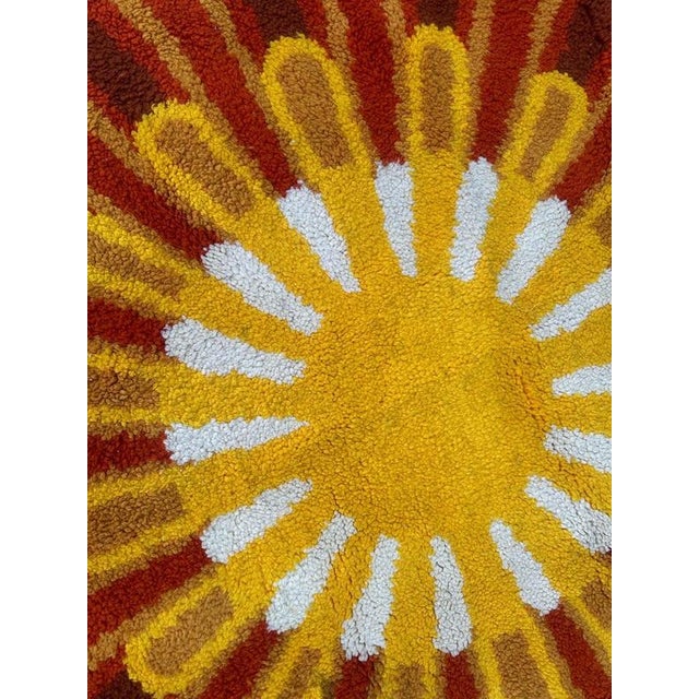 Vintage French Hand-Knotted Cogolin Round Rug, 1960s For Sale - Image 16 of 18