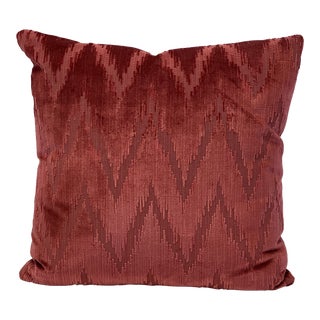 Contemporary Flamestitch Feather/Down Throw Pillow For Sale