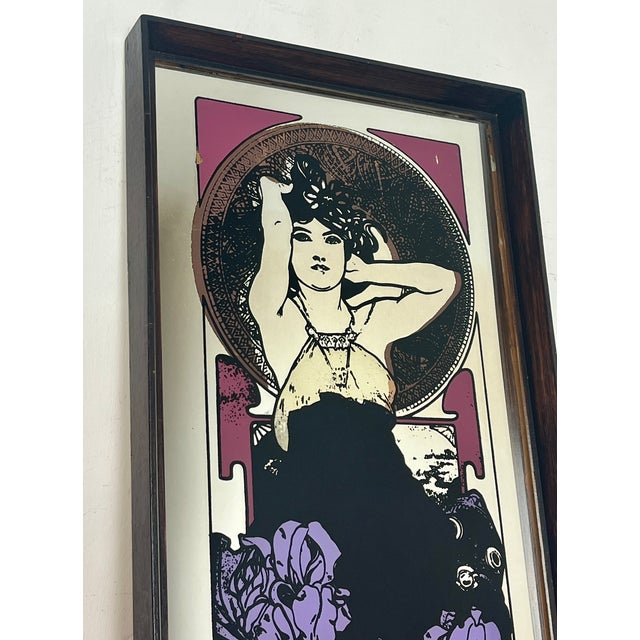 1970s Vintage Art Nouveau Mirror, 1970s For Sale - Image 5 of 18