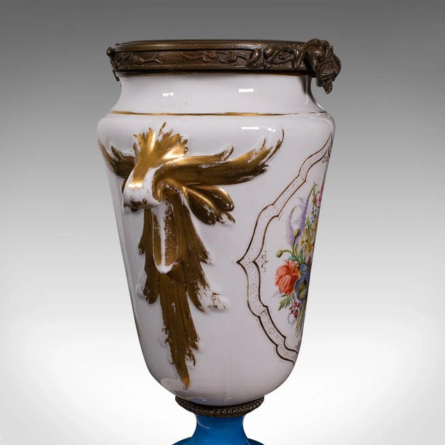 1900s Antique Victorian French Ceramic Decorative Jardiniere For Sale - Image 10 of 13