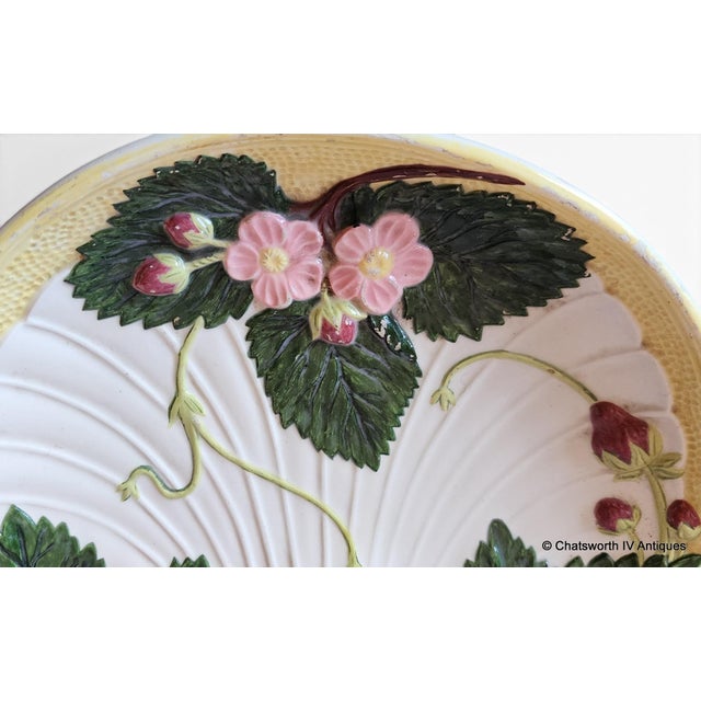 1970s Helen McIntosh Hand Painted Minton Style Strawberry Service Plate, 1970s For Sale - Image 5 of 5