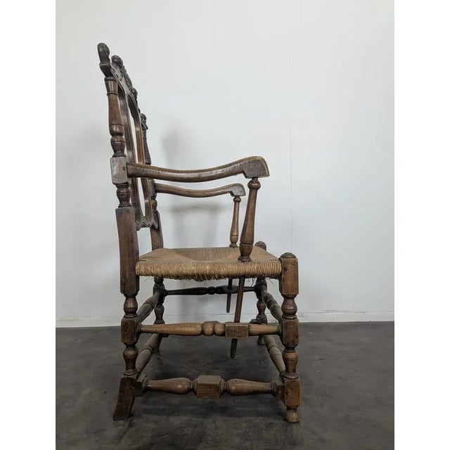 Provençal Walnut Armchairs with Scallop Shell Motif, Set of 2 For Sale - Image 3 of 8