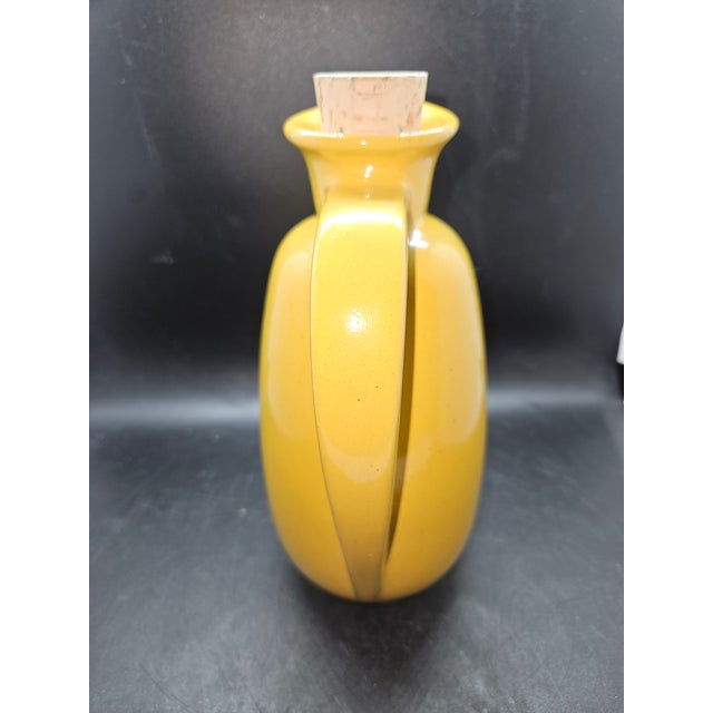 Vintage Frankoma 835 Pottery Pitcher in a Yellow Glaze For Sale - Image 4 of 5
