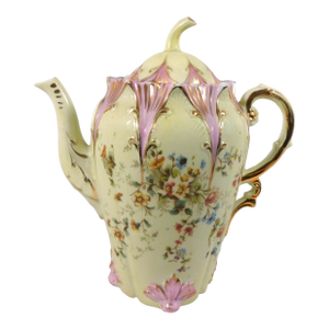 1930s Green and Purple Floral Creamer