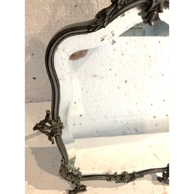 Louis XV Style Silvered Bronze Table Mirror For Sale - Image 6 of 11
