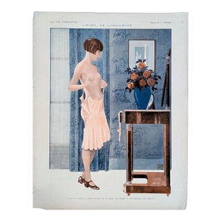 Original 1916 La Vie Parisienne Illustration by G. Léonnec, “L’Éveil De L’Innocence” For Sale