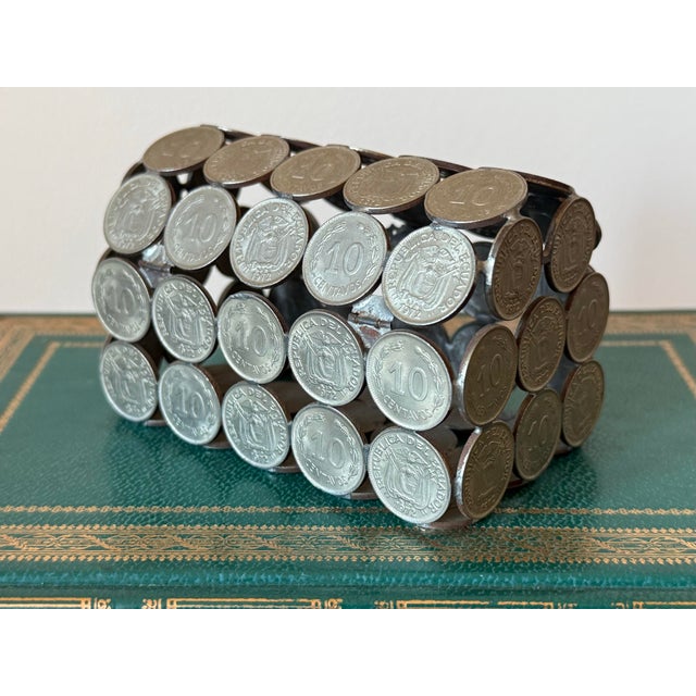 Brass Mid 20th Century Peruvian Folk Art Coin Box For Sale - Image 8 of 9