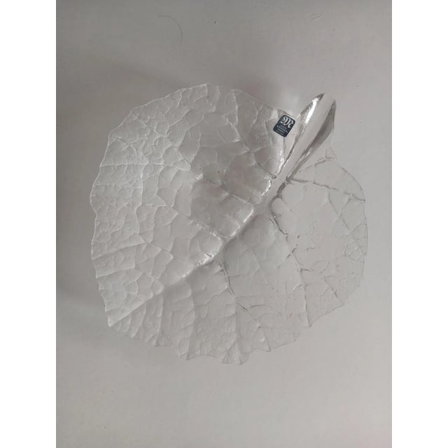 Leave Glass Bowl by Mats Jonasson for Maler AS, 1970s For Sale - Image 6 of 6