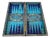 Handmade Wooden Backgammon & Chess Board Lapis, Turquoise & Mother of Pearl For Sale