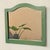 1970s Mid-Century Mirror with Green Wooden Frame, 1970s For Sale - Image 5 of 5