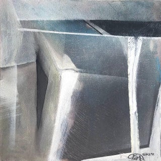 Oleh Kira Architectural Minimalist Abstract Artwork — Original Acrylic Painting on Canvas For Sale
