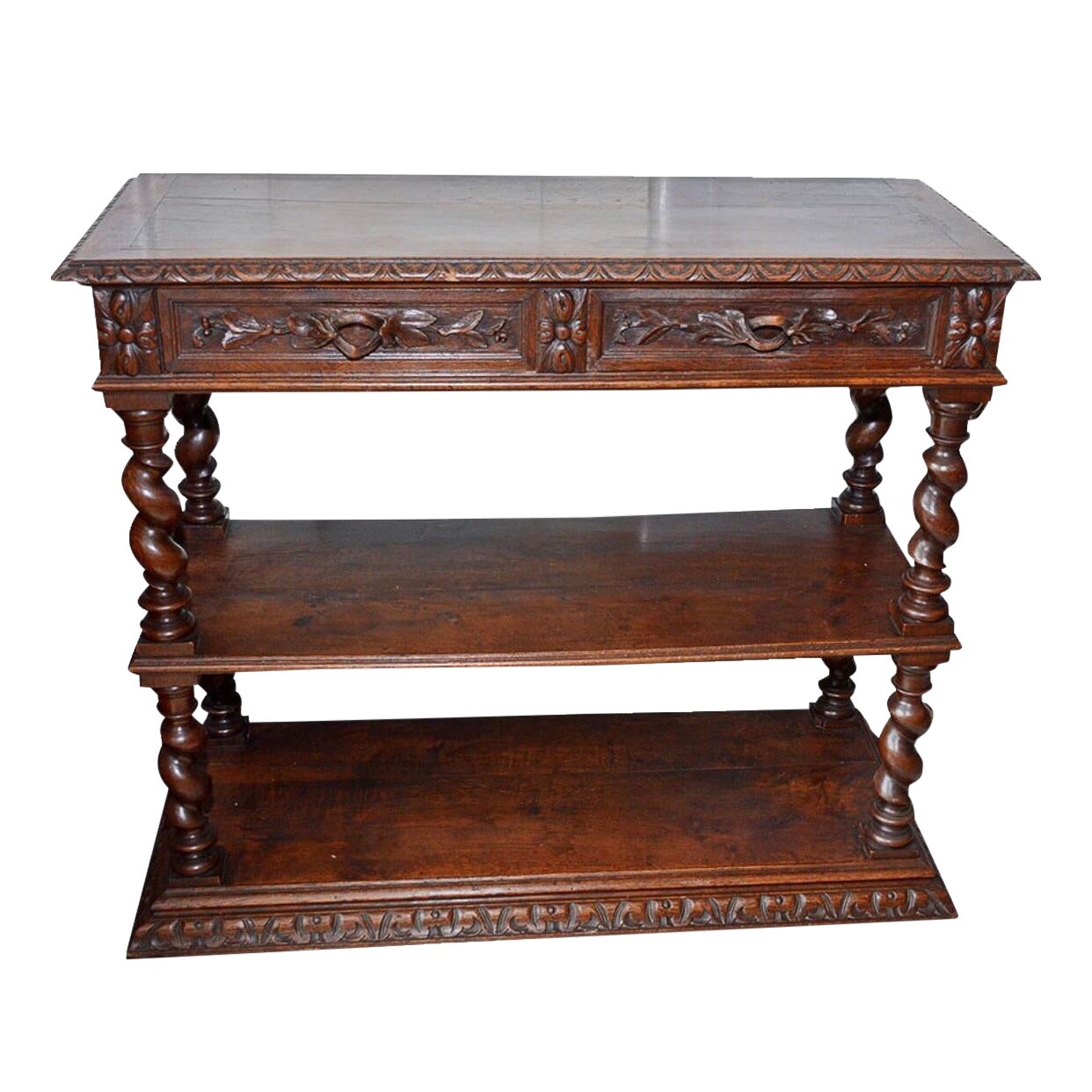 Antique 19th Century Jacobean Console Buffet Table Chairish