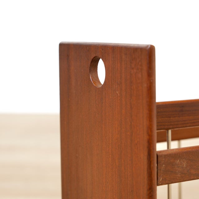 Brown Mid 20th Century Teak Magazine Rack For Sale - Image 8 of 8