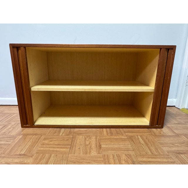 1960s Danish Mid-Century Modern Teak Sliding Door Cabinet by Hg Furniture, Denmark For Sale In San Francisco - Image 6 of 10