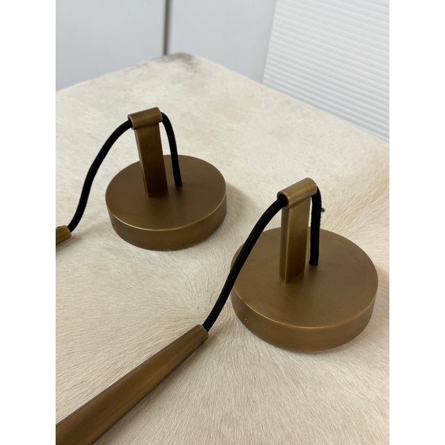 Jonathan Browning for Restoration Hardware Aquitaine Brass Sconces, Pair For Sale - Image 11 of 12