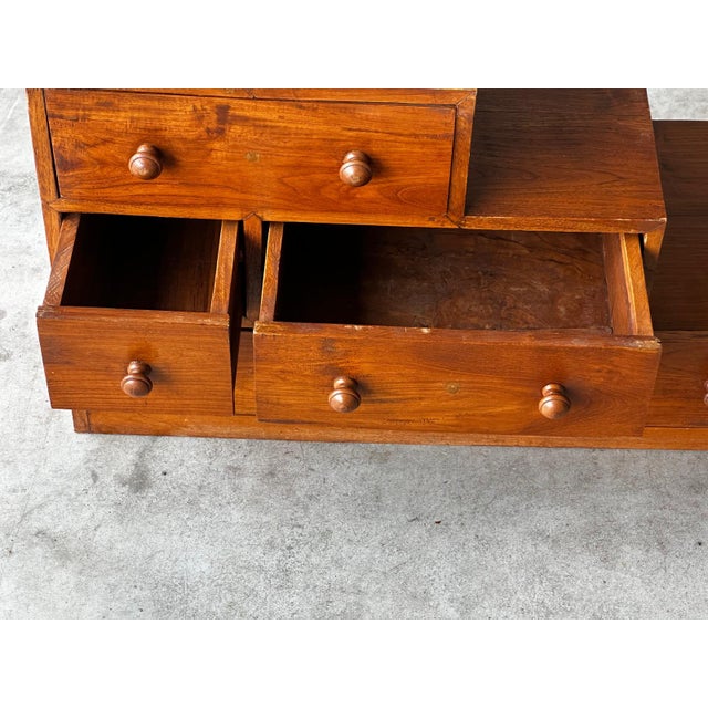 Brown Japanese Wooden Kaidan Tansu, 1950s For Sale - Image 8 of 16