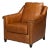 Light Brown Leather Accent Chair For Sale