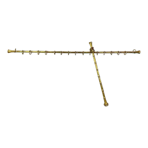 Set Two Custom Hollywood Regency Curtain Rods by Joseph Biuno, Handmade, 23Kt