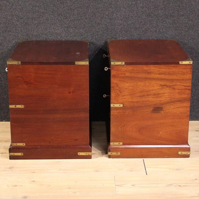20th Century English Naval Bedside Tables, 1960s, Set of 2 For Sale - Image 6 of 13