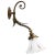 Art Nouveau French Copper & Brass Holophane Glass Sconce For Sale - Image 9 of 9