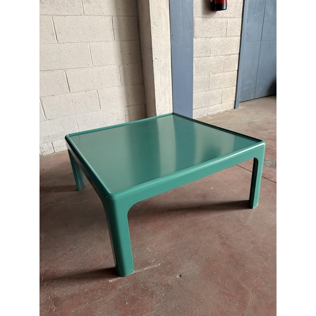 Peter Ghyczy Turquoise Baydur Coffee Table by Peter Ghyczy for Horn Collection, 1960s For Sale - Image 4 of 7