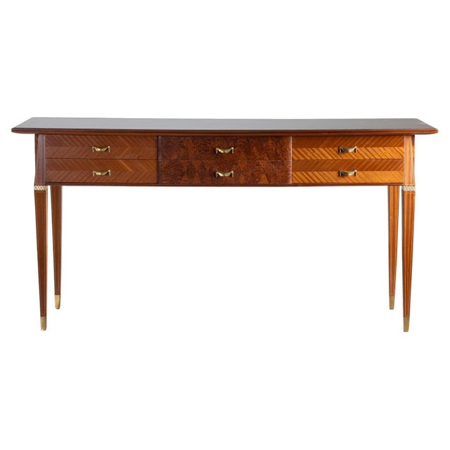 Brown Mid-20th Century Console Table, attributed to Paolo Buffa, Italian School For Sale - Image 8 of 18