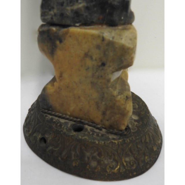Early 20th Century Asian Soapstone Figure Holding Staff For Sale In Nashville - Image 6 of 8