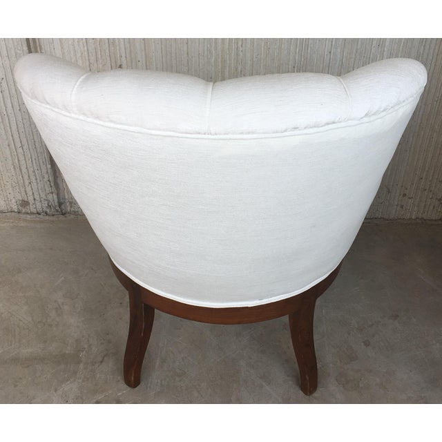 Black 19th Pair of Louis XV Bergère Armchairs in White Velvet For Sale - Image 8 of 18