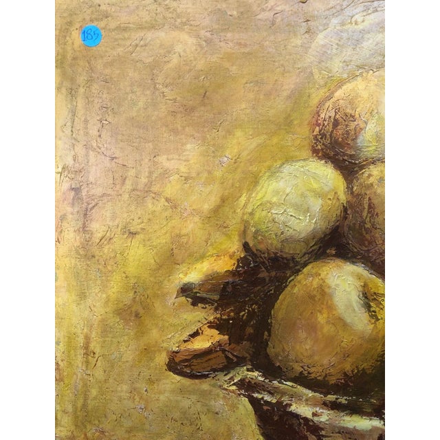 Realism 1950s Still Life Original Oil Painting Signed on the Bottom, Framed For Sale - Image 3 of 5