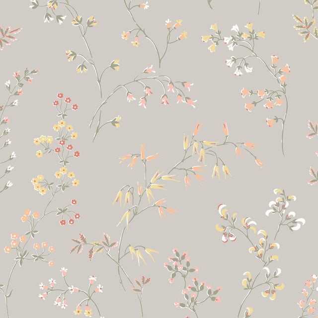 SAMPLE - Boråstapeter Gråäng Wallpaper In Stone For Sale