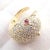 Vintage Tiffany & Co. Elsa Peretti Yellow Gold Diamond Ruby Bird Ring, Size 5 For Sale - Image 10 of 17